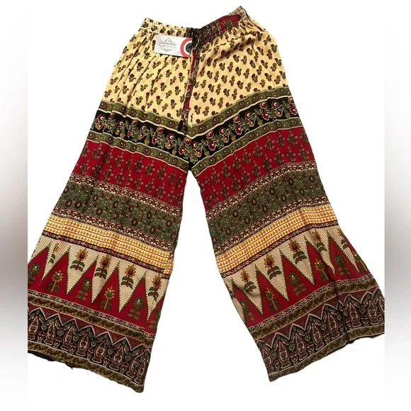 NWT. S/M. Pallozo Pants by Sacred Threads BL/RD 1. 0268 - Picture 1 of 5